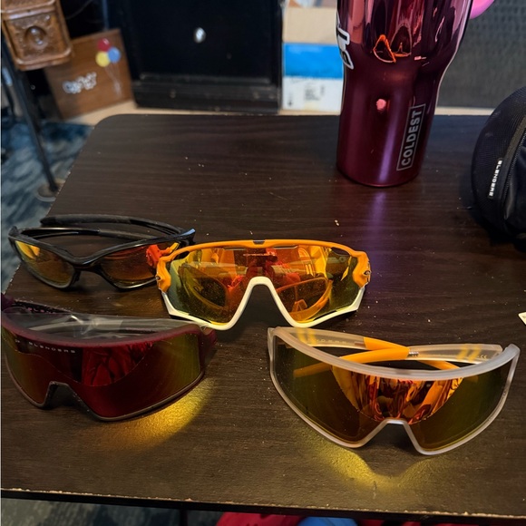 Oakley Sunglasses Set - Black Orange Red Yellow